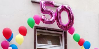 Jubiläum 50 Jahre Ansicht: Ballons