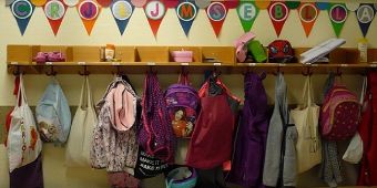 Garderobe im Elementarbereich Bild: Ansicht der Garderobe im Elementarbereich