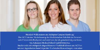 Startseite der neuen Website des Asklepios Campus Hamburg