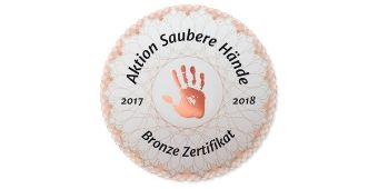 Bronze Zertifikat Aktion Saubere Hände Bild: Bronze Zertifikat Aktion Saubere Hände