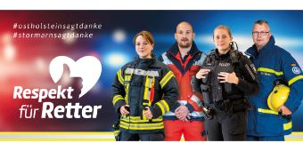 Gruppenmotiv Rettungskräfte Bild: Gruppenmotiv der Rettungskräfte