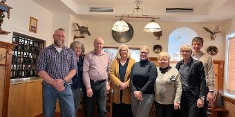 Gemeinsames Essen der Jubilare und Rentner