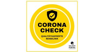 Bild: Corona Check-Siegel von Das Reha Portal