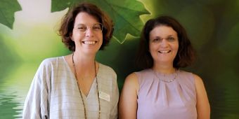 links: Dr.Marcella Altherr -rechts: Eva-Maria Heinemann Hier war ein Bild: Dr. Marcella Altherr -Eva-Maria Heinemann