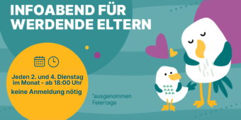 Text: Elterninformationsabend Hinweis am 2. und 4. Dienstag im Monat ab 18:00 Uhr