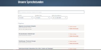 Sprechstunden online buchbar