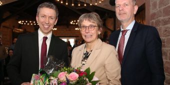 Hr. Jansen, Dr. Eisenbeis und Dr. Manus bei ihrem Abschied