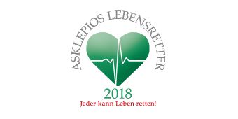 Grafik: Logo und Motto Jeder kann Leben retten zum Asklepios Lebensretterpreis 2018