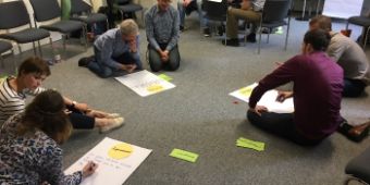Gruppenarbeit bei einem Seminar für Sicherheitsbeauftragte Bild: Gruppenarbeit bei einem Seminar für Sicherheitsbeauftragte.