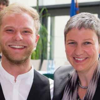 ACH-Student Lukas Welzel und Frau Stefanie Schwarz