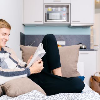 The Fizz Zimmeransicht vom Bett aus 
