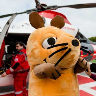 Die Maus vorm Hubschrauber
