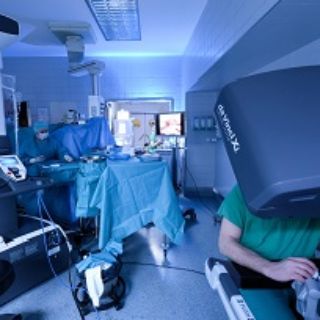 Blick auf eine urologische da Vinci-OP