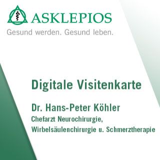 Digitale Visitenkarte Dr. Hans-Peter Köhler Asklepios Westklinikum Hamburg Wirbelsäulenchirurgie