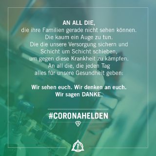 Bild: Asklepios Social Media Post-Motiv Wir sagen danke für die CoronaHelden-Kampagne