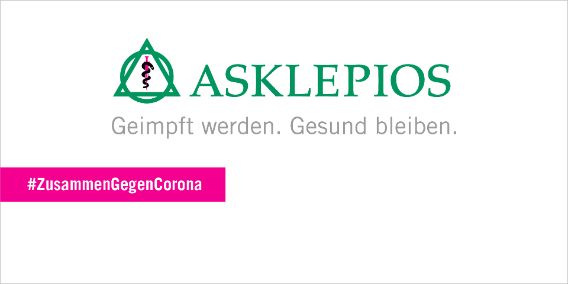 Bild: Asklepios gegen Corona - Kampagnenmotiv Geimpft werden. Gesund bleiben.