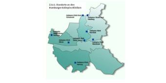 Z.A.G. Standorte Bild: Die ZAG Standorte an den Hamburger Asklepios Kliniken.