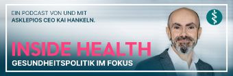 Bild: Inside Health - Headergrafik zum neuen Podcast mit Asklepios CEO Kai Hankeln