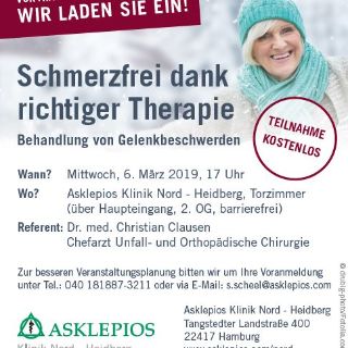 Anzeige Vortrag Schmerzfrei dank richtiger Therapie