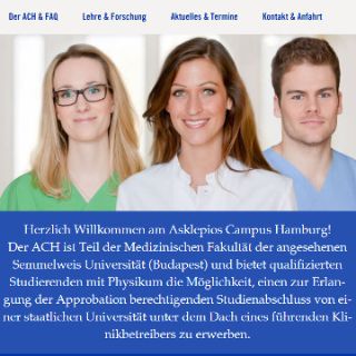 Startseite der neuen ACH-Website