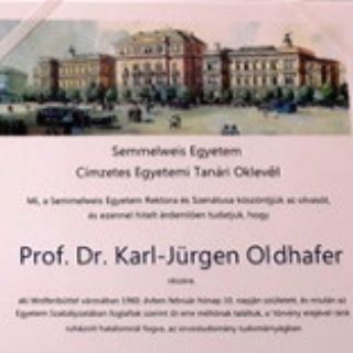 Urkunde über die Honorarprofessur von Prof. Dr. Karl-Jürgen Oldhafer
