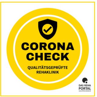 Bild: Corona Check-Siegel von Das Reha Portal