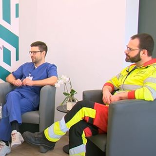 Hier war ein Bild: Leiter Dr. Manuel Lingner und Oberarzt Daniel Schäfer 