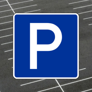 Bild: Parkplatz mit Schild
