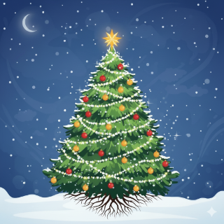 ein weihnachtlicher Tannenbaum