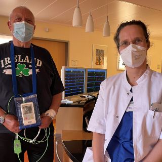 Telemetrie-Patient der Asklepios Klinik Weißenfels und Dr. Kerstin Bode
