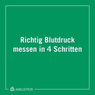 Richtig Blutdruck messen in 4 Schritten