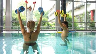 Bild: Im Bewegungsbad führen Patienten Übungen aus