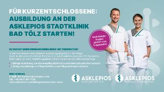 Bild: Ausbildungsplätze für September 2023 an der Asklepios Stadtklinik frei