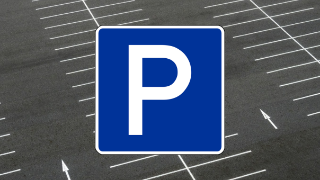 Bild: Parksymbol auf Parkplatz