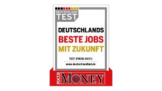 Bild: "Deutschlands beste Jobs mit Zukunft" Auszeichnung Focus und Focus Money 2021
