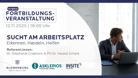 Einladungsgrafik "Sucht am Arbeitsplatz: Erkennen, Handeln, Helfen"