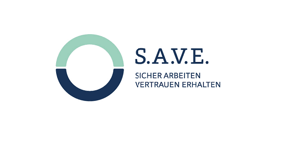 Das Motiv zeigt das Logo: S.A.V.E. Geburtshilfe