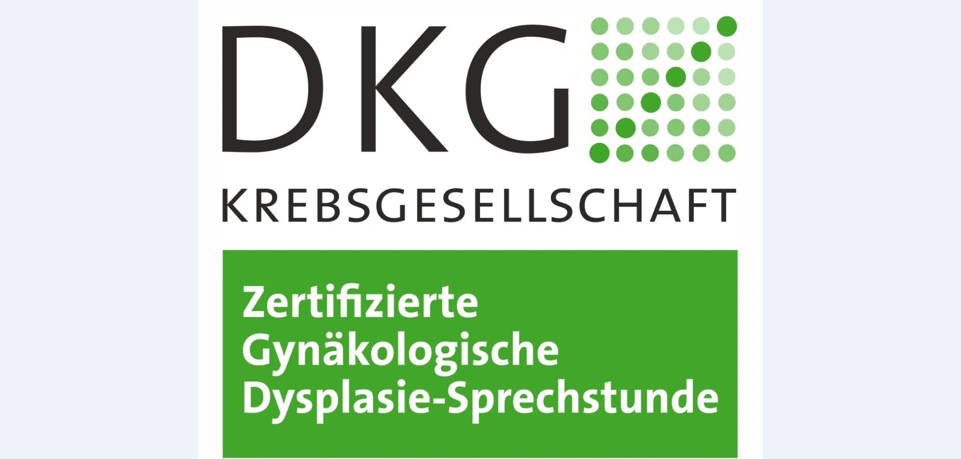 Das motiv zeigt das Logo des DKG Dysplasie Zertifikats