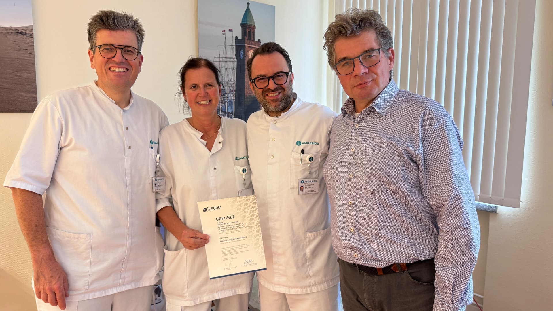 Bild: V.l.n.r.: Hon.-Prof. Dr. Holger Maul, Dr. Itta Sauer, Prof. Dr. Ioannis Kyvernitakis, Prof. Dr. Martin Krapp