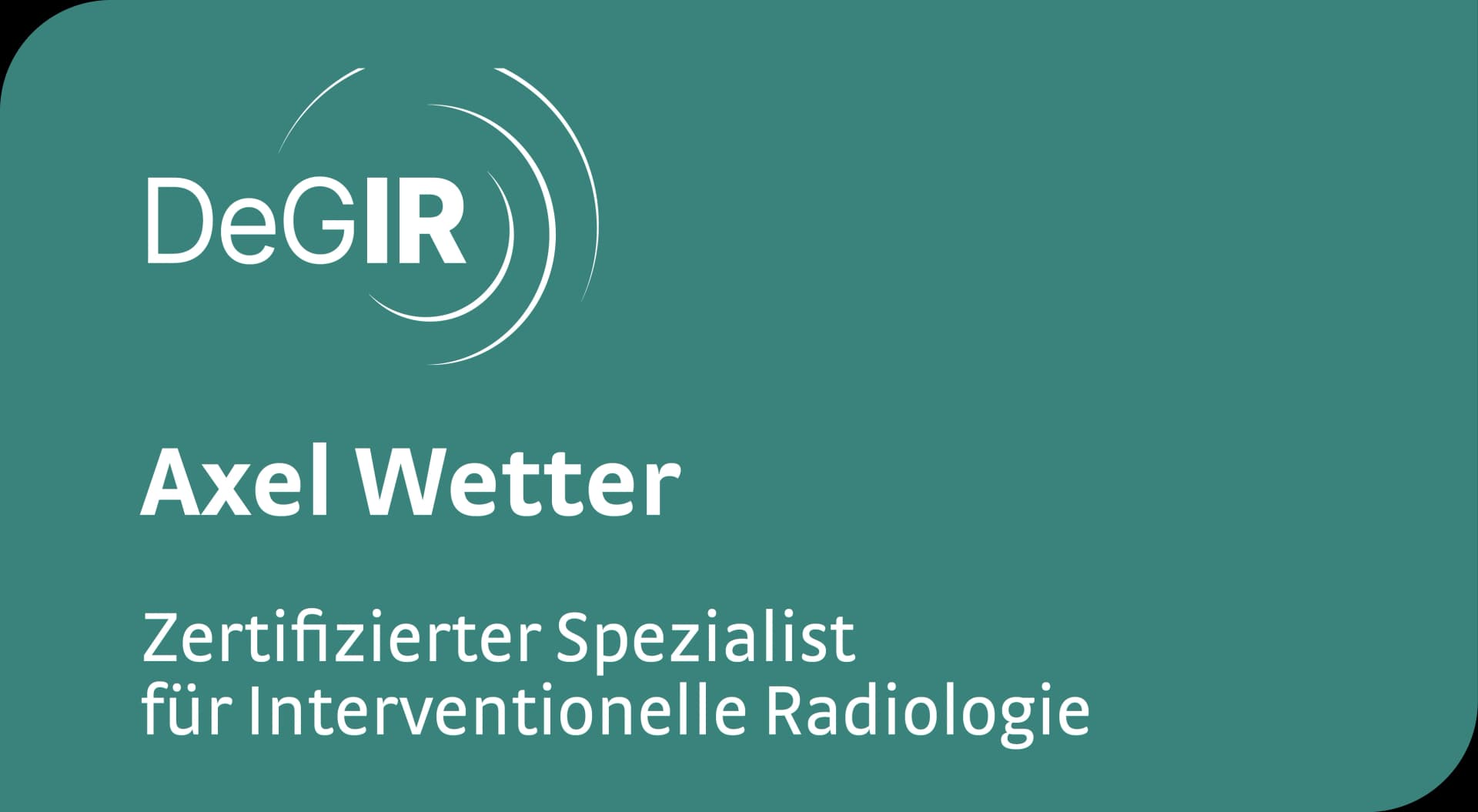 Logo: zertifizierte Spezialist Professor Wetter