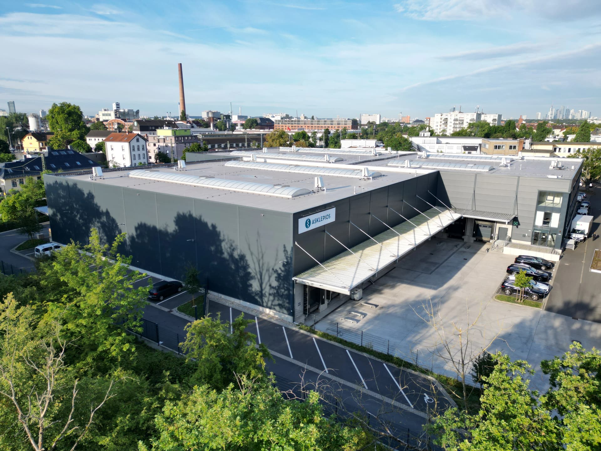 Bild: Luftaufnahme vom Logistik-Hub in Frankfurt am Main