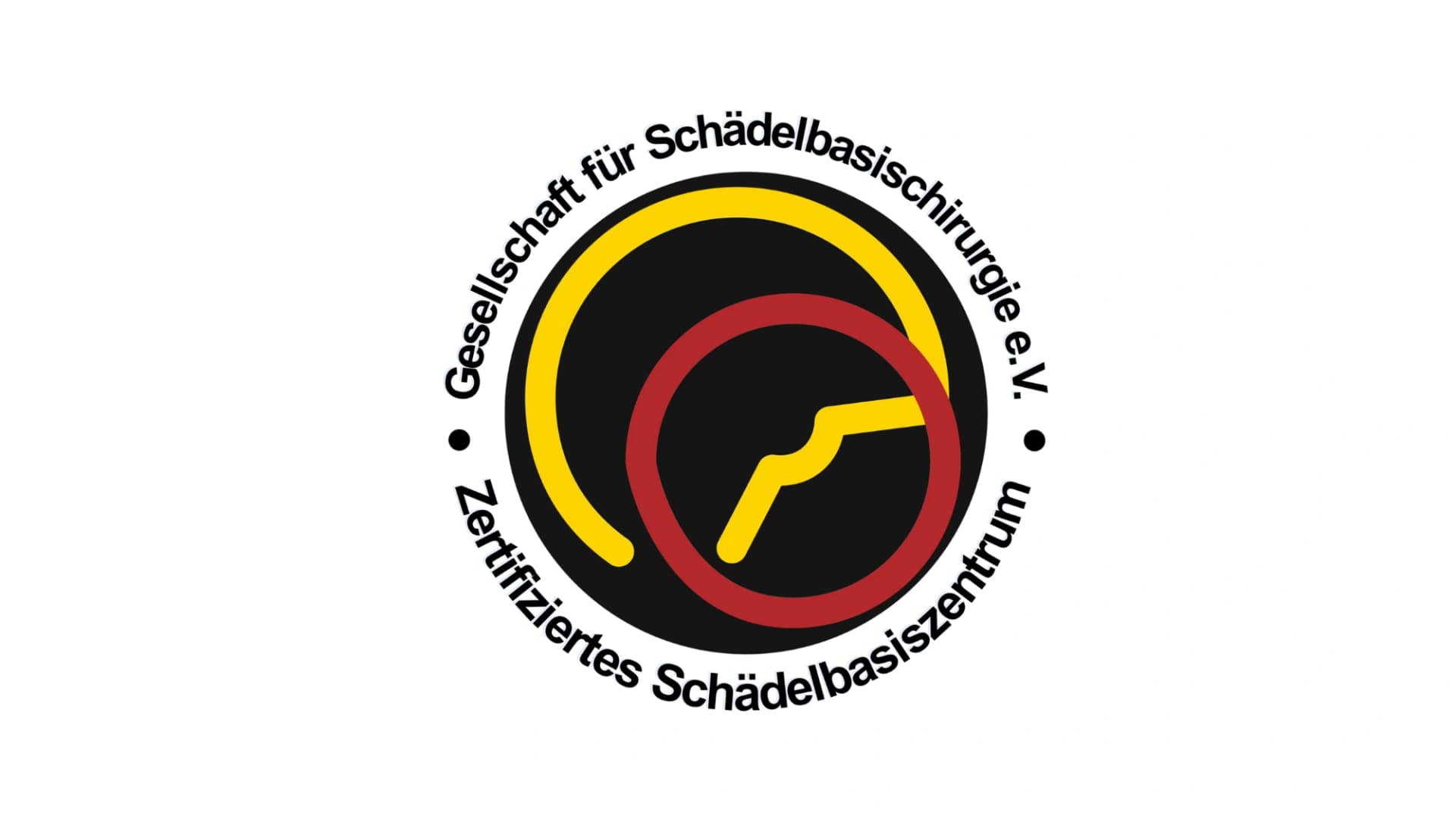 Das Bild zeigt das Logo "Schädelbasischirurgie / Schädelbasiszentrum" der Gesellschaft für Schädelbasischirurgie, mit dem die Asklepios Klinik St. Georg ausgezeichnet ist.