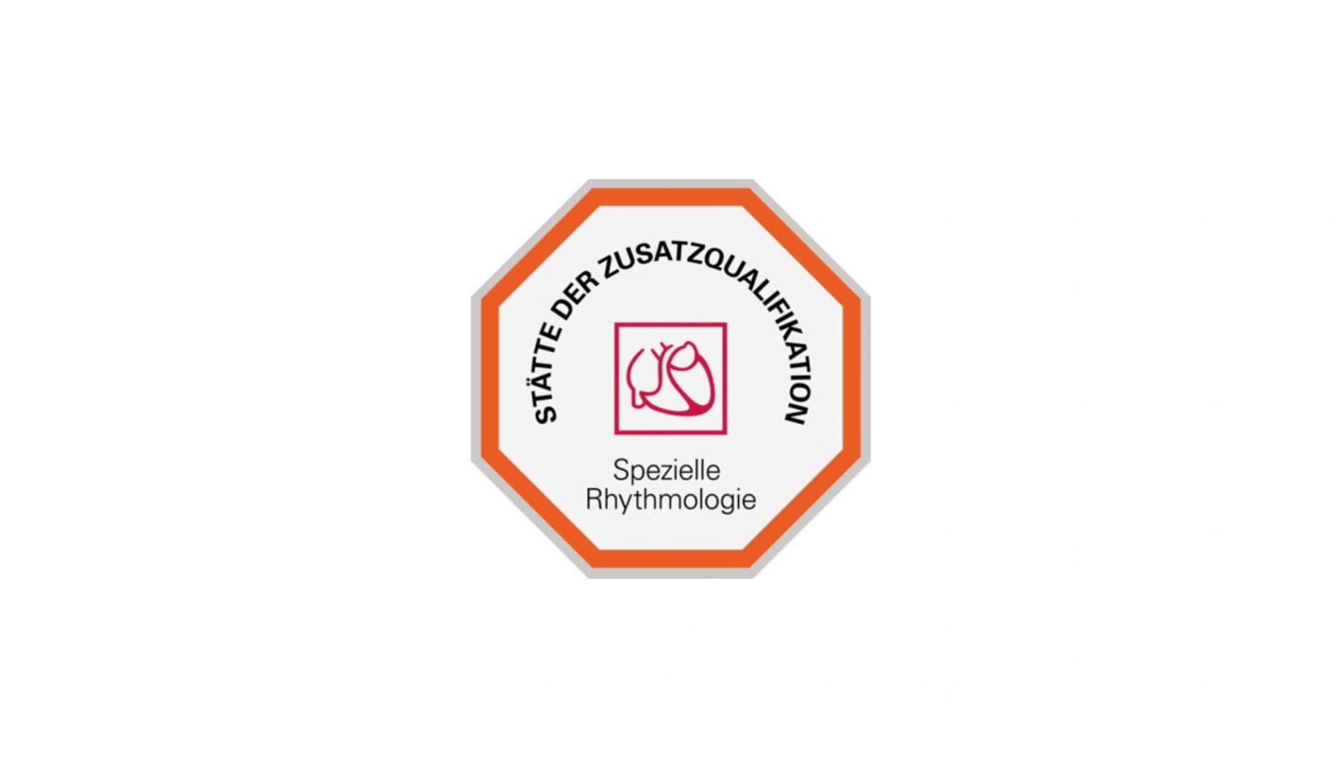 Das Bild zeigt das Logo "Zusatzqualifikation Spezielle Rhythmologie" der Deutschen Gesellschaft für Kardiologie.