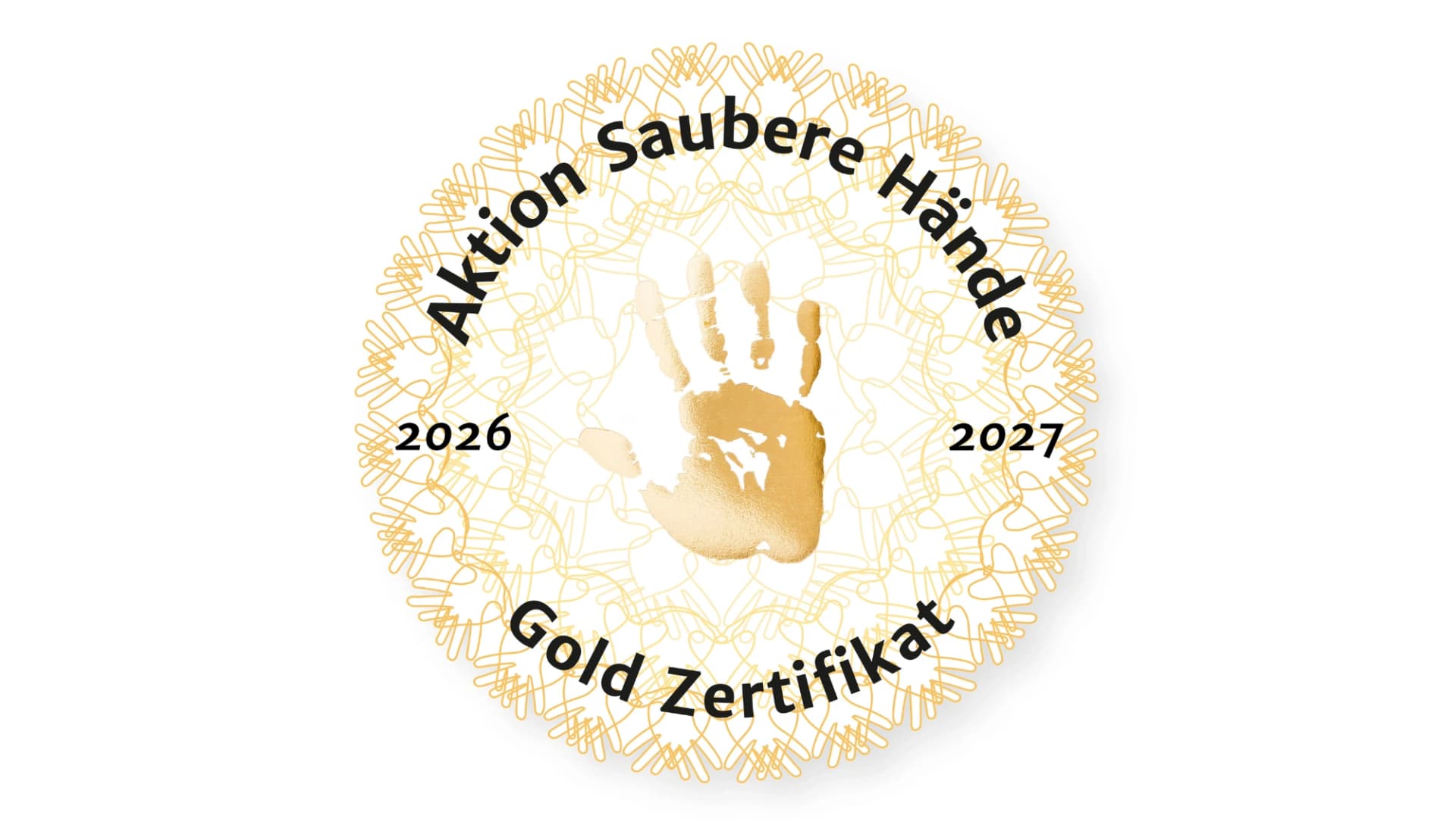 Unsere Krankenhaushygiene ist mit dem höchsten Standard der Aktion Saubere Hände zertifiziert.