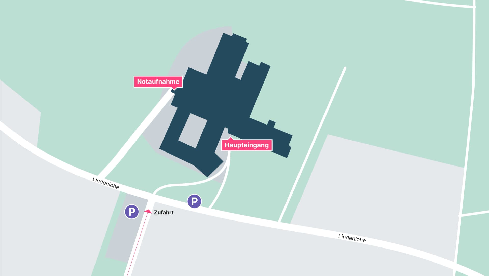 Klinikplan der Asklepios Klinik Lindenlohe