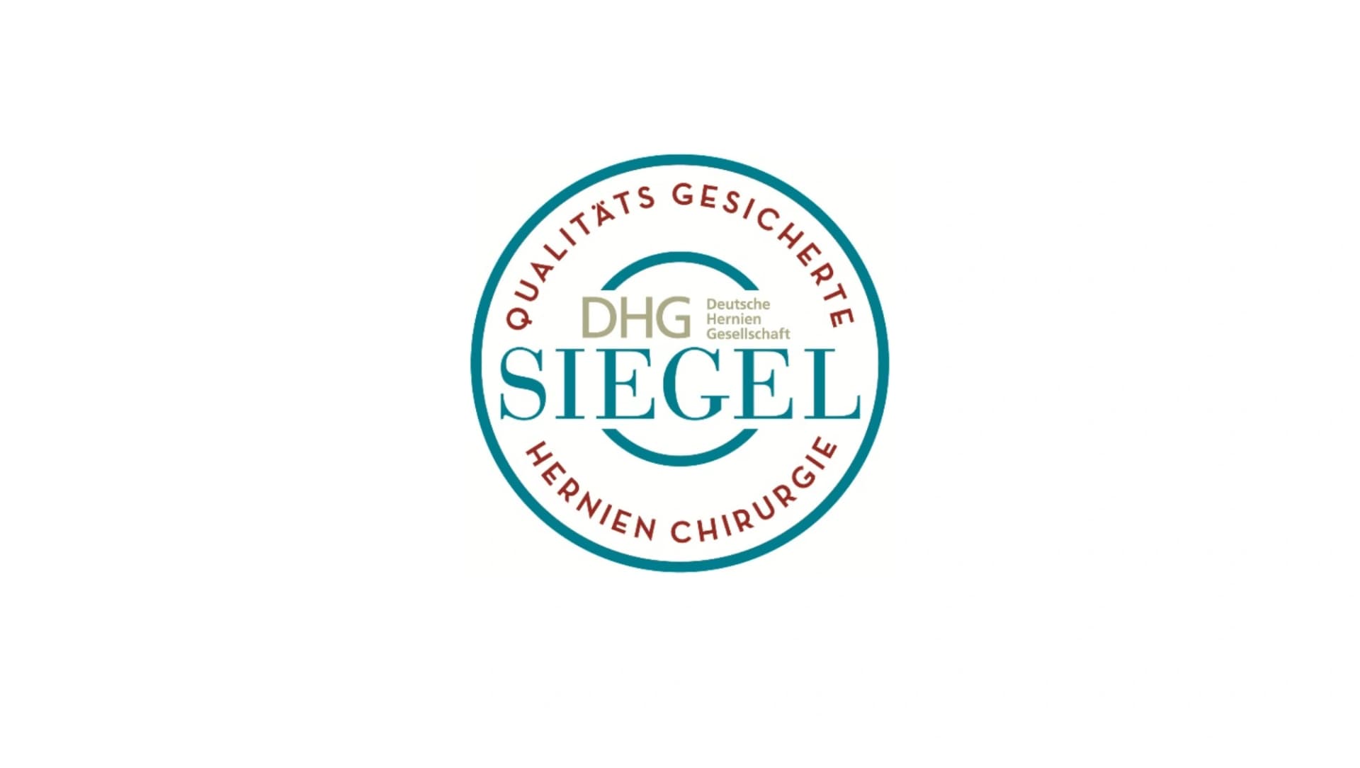 Das Bild zeigt das Logo "Qualitätsgesicherte Hernienchirurgie" der Deutschen Herniengesellschaft.