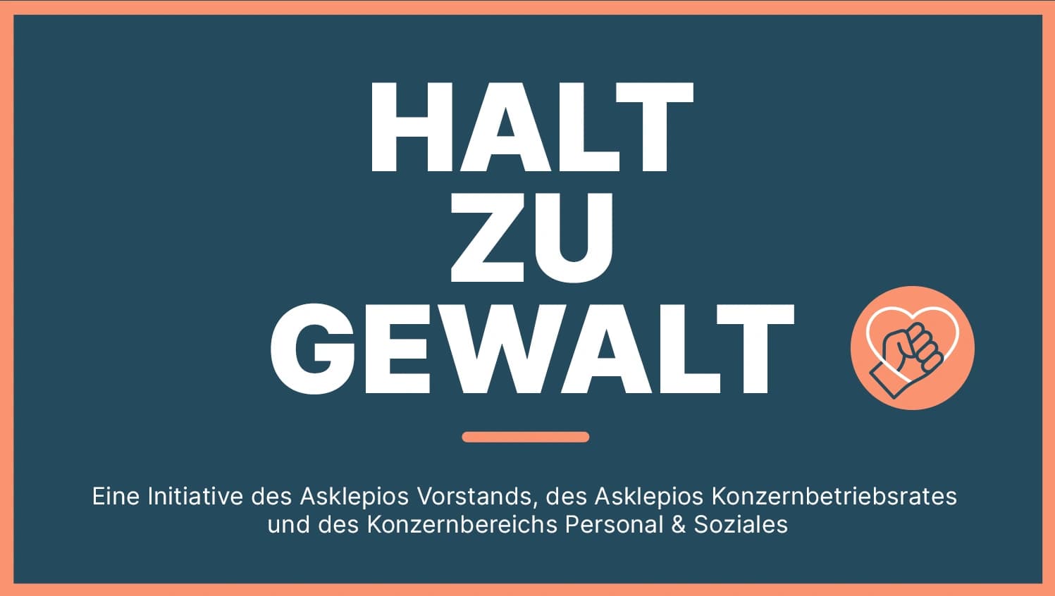 Das Bild zeigt das Logo der Initiative HaltzuGewalt. HaltzuGewalt ist eine Initiative des Asklepios Vorstands, des Asklepios Konzernbetriebsrates und des Konzernbereichs Personal & Soziales.