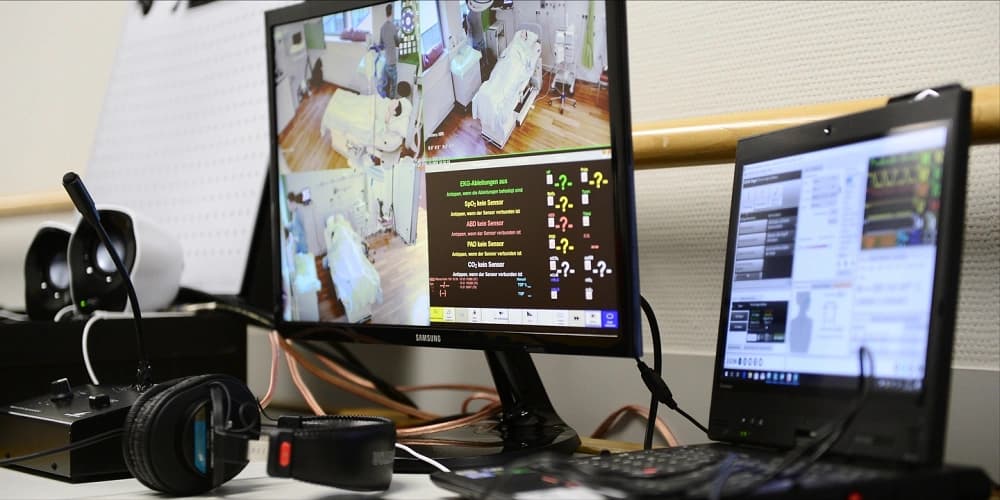 Bild: Notfallszenario wird auf Video aufgezeichnet