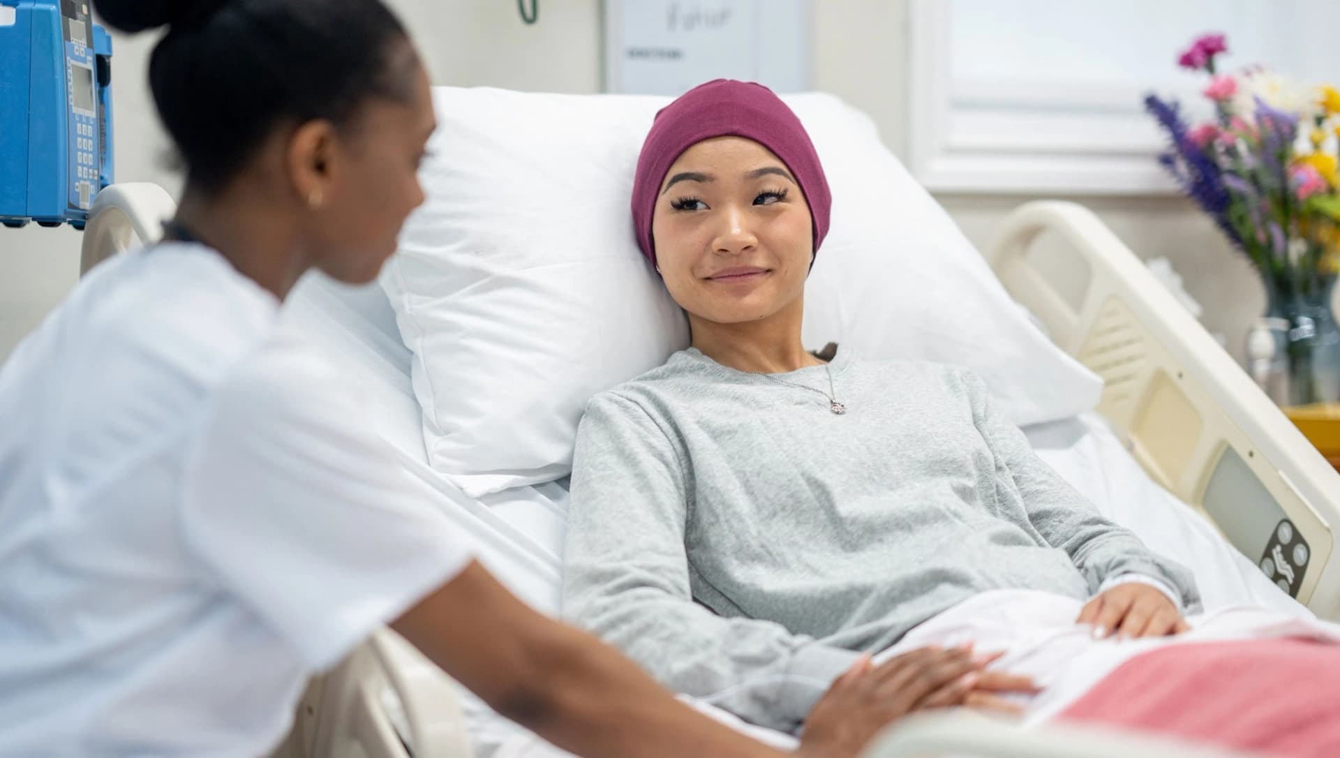 Bild: Krebspatientin im Krankenhaus