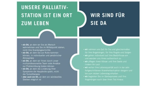 Laut Leitbild ist unsere Palliativstation ein Ort zum Leben für unsere Patient:innen und Angehörige.